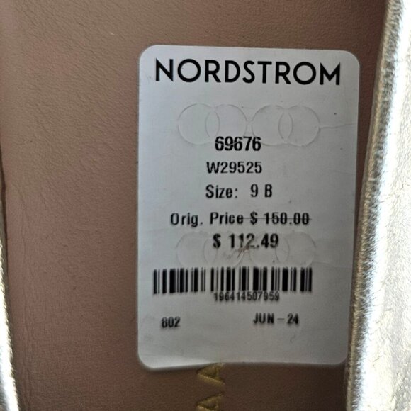 Cole Haan Platinum Gold Leather Espadrille Flats Size 9B Grand 360 New With Tags - Picture 4 of 11